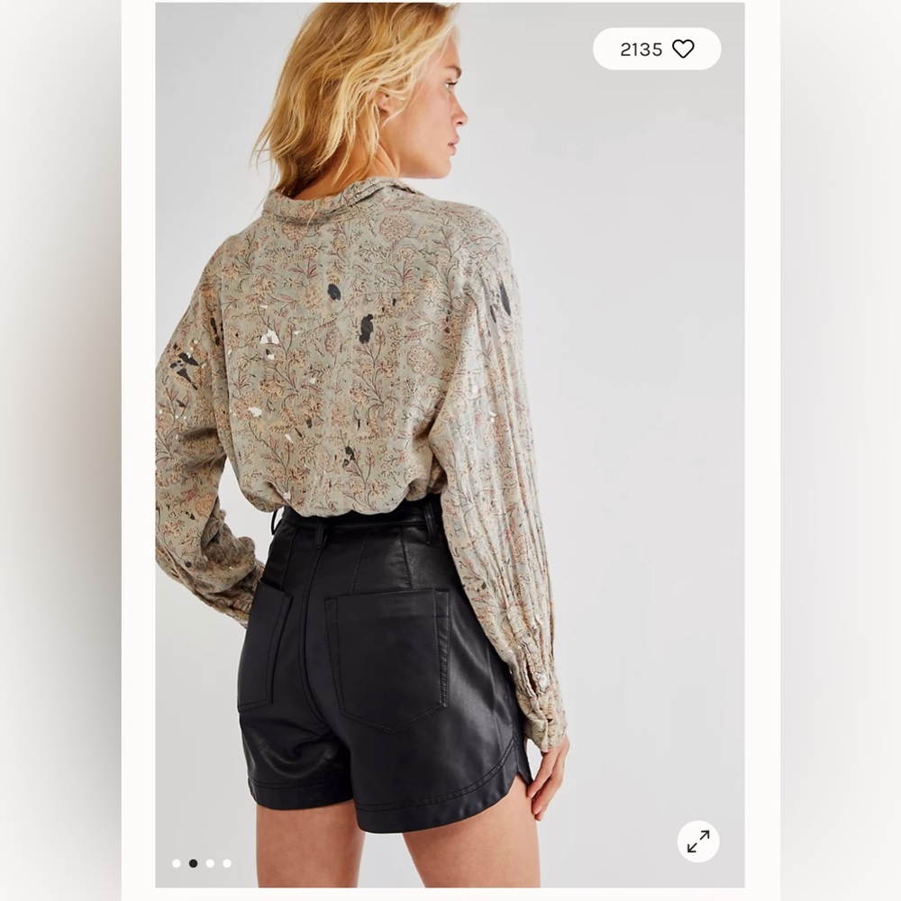Free People Vegan Leather Shorts.